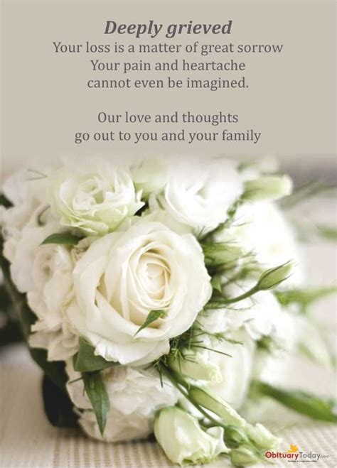 Send Sympathy Ecards And Greeting Cards Online Obituarytoday Funeral Card Messages Condolences