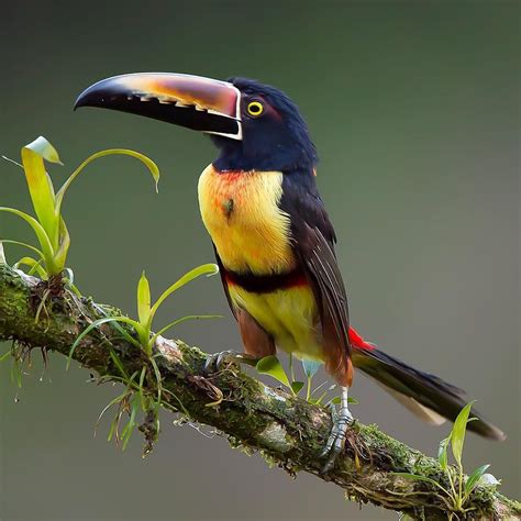 The Collared Aracari Tends To Fly And Forage In The Middle And Upper