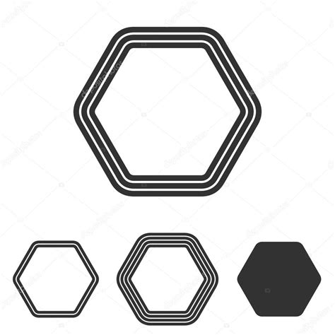 Line Hexagon Logo Design Set Stock Vector Image By ©davidzydd 90105212