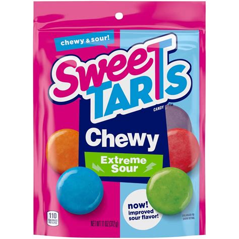 Sweetarts Extreme Chewy Sour Candy 11 Oz Resealable Bag