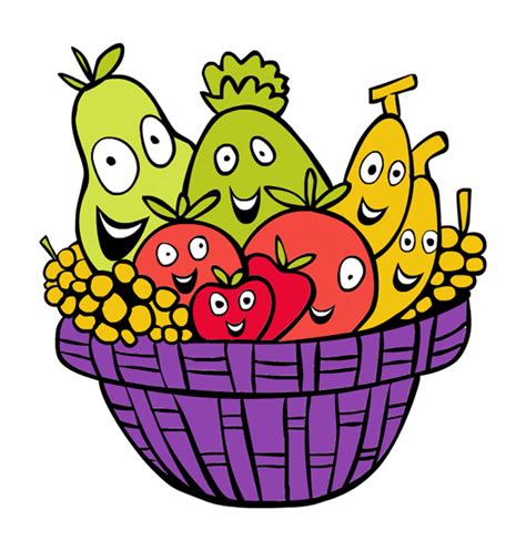 Clipart Basket Of Fruits Clip Art Library