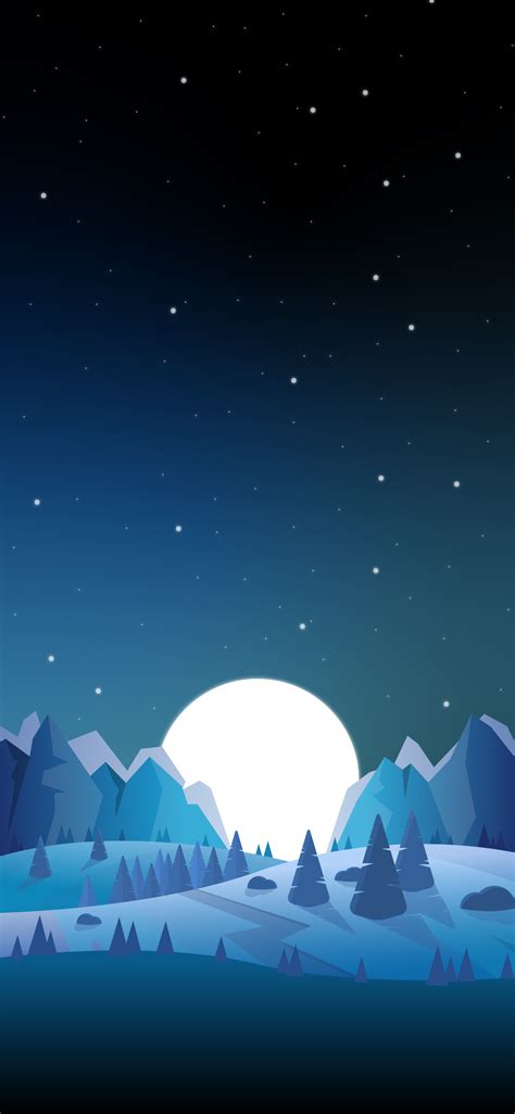 Cool Iphone Wallpaper Landscape Moon Night Wallpaperize Phone