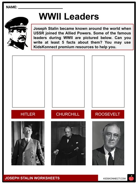 Joseph Stalin Facts Worksheets Life Policies And Dictatorship For Kids