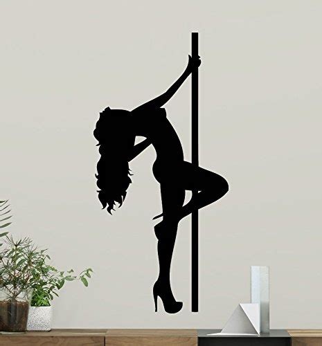 zhehao pole dance wall decal striptease dancer vinyl sticker naked sexy