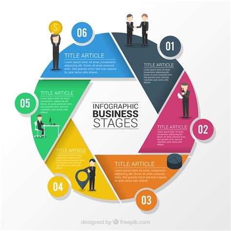 Free Vector Infography Business Stages