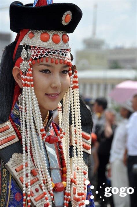 Mongolian Woman In Her Native Traditional Dress Traditional Outfits