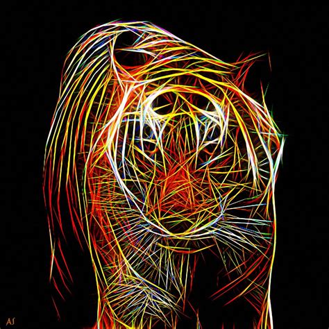Pin By Alex Bazhan On Fractal Neon Animals Abstract Artwork Artwork