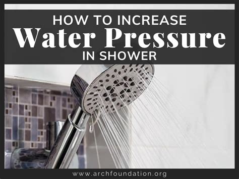 How To Increase Water Pressure In Shower 18 Methods