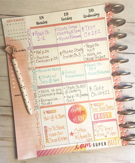 Genius Planner Layout Ideas To Be Crazy Organized At College And School