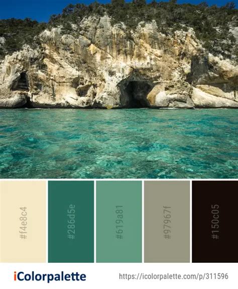Color Palette Ideas From Sea Water Coastal And Oceanic Landforms Image