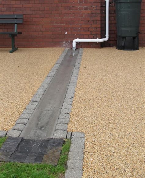 Great Design And Function Of A Surface Drain From Downspout Backyard