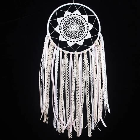 Exclusive Design White Lace Dream Catcher Wind Chimes Indian Style