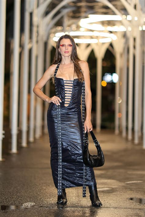 Julia Foxs Wildest Nyfw Outfits Duct Tape Bras Dripping Corsets