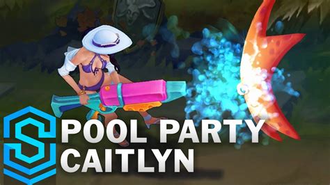 Pool Party Caitlyn Skin Spotlight League Of Legends Youtube