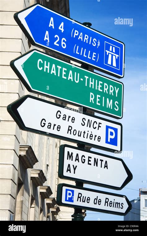 Road Signs In France Stock Photo Alamy