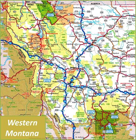 Map Of Western Montana Verjaardag Vrouw 2020