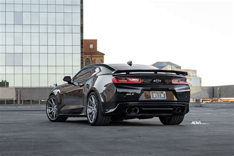 A Black Chevrolet Camaro Zl1 Ready For The Track Thanks To Adv1