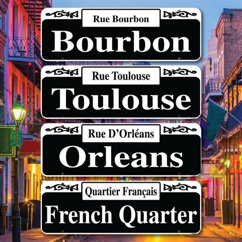 New Orleans French Quarter Street Signs Home Of Mardi Gras Etsy