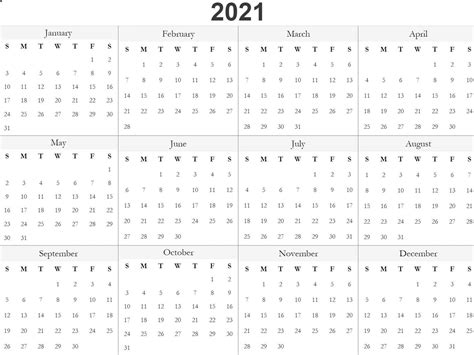 Free Print 2021 Calendars Without Downloading Template Calendar Design