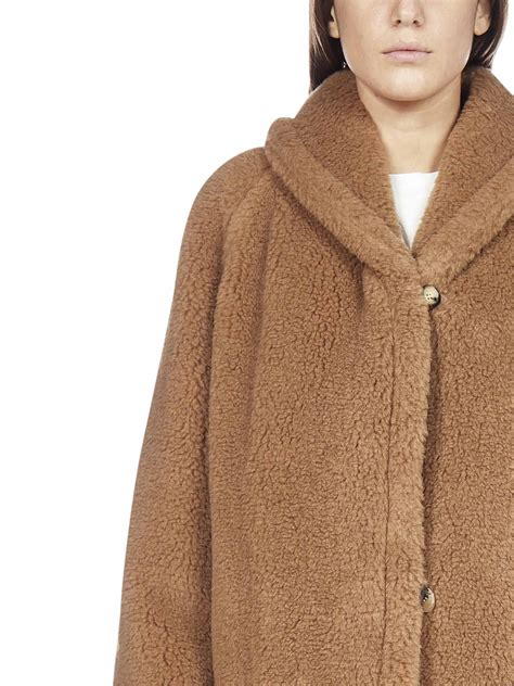 Max Mara Synthetic Teddy Coat In Brown Lyst