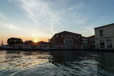 Vibrant Murano Island Sailing By Seaside Glassmaking Factories At