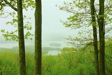 Quabbin Reservoir Spring Rain Photograph By John Burk Fine Art America
