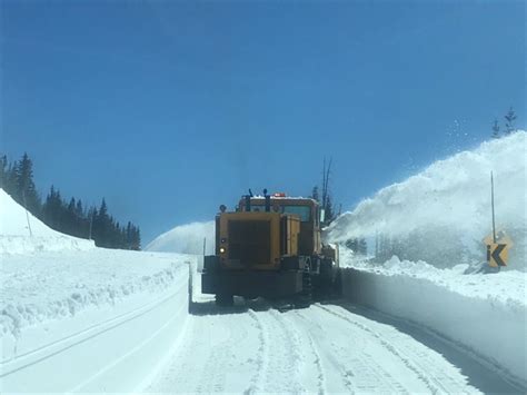 Photos Wydot Plowing Deep Snow To Open Snowy Range Road By Memorial