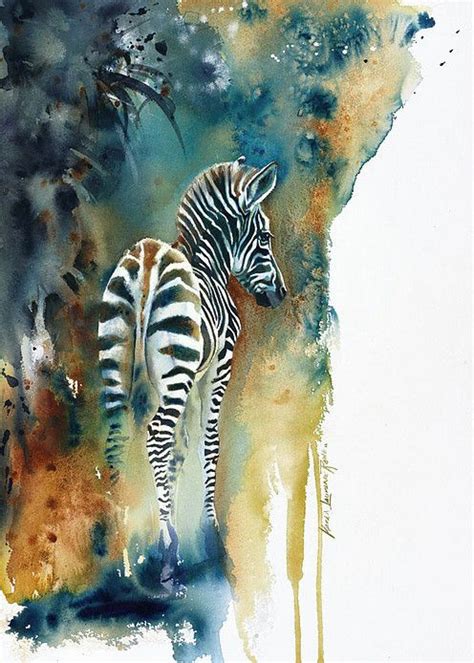 Karen Laurence Rowe Zebra Art Contemporary Wildlife Art Colorful