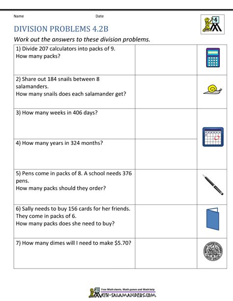 Draw conclusions by interpreting the data organized as line plots in our printable grade 4 math worksheets and calculate the mean, median, mode and range to. Division Word Problems Worksheets Grade 4 Pdf - Step By ...
