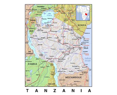 Maps Of Tanzania Collection Of Maps Of Tanzania Africa Mapsland