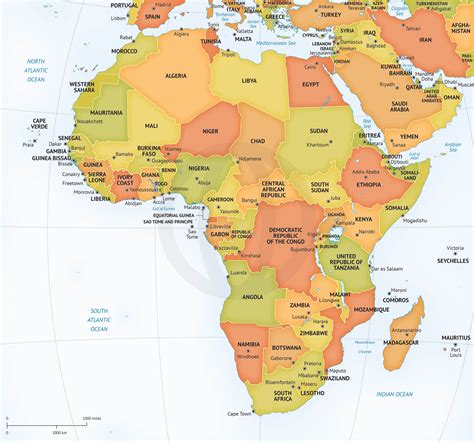 Vector Map Of Continent Africa ~ Graphics On Creative Market