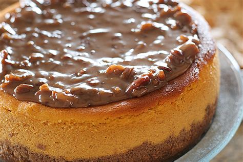 Beat together in large bowl, cream cheese, sugar, vanilla, eggs. Larger-Than-Life Praline Cheesecake - Taste and Tell