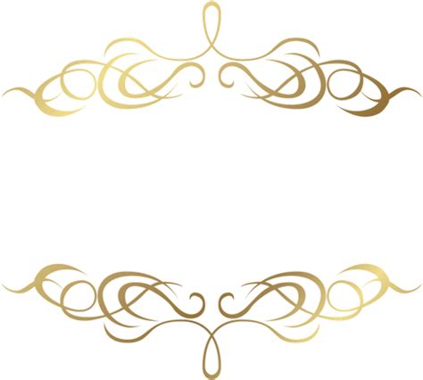 Frame Sticker Transparent Gold Line Png Clipart Full Size Clipart