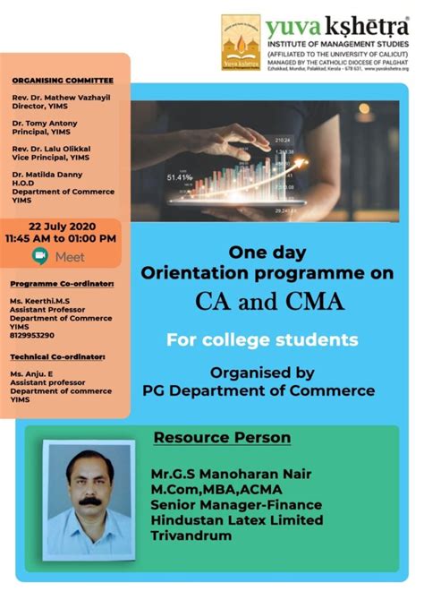 One Day Orientation Programme On Ca And Cma Yuvakshetra Institute Of