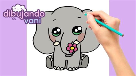 Como Dibujar Elefante Kawaii Paso A Paso Dibujos Kawaii Faciles How