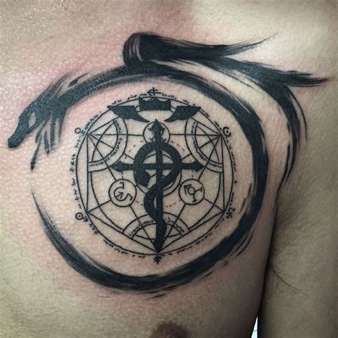 You can choose to get it inked in a spot that doesn't show much skin or you can get it inked into a hidden area on your body. Full metal alchemist tattoo | Tatuagens nerds, Tatuagens ...