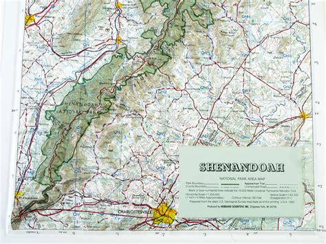 Shenandoah National Park Raised Relief 3d Map
