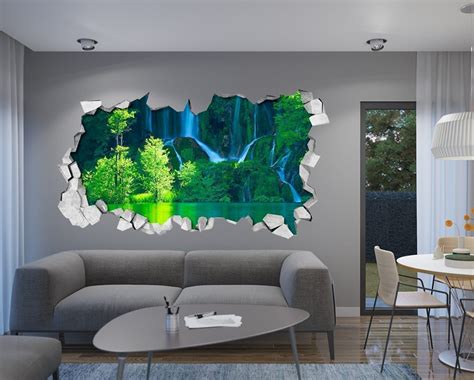 Green Waterfall 3d Wallpaper
