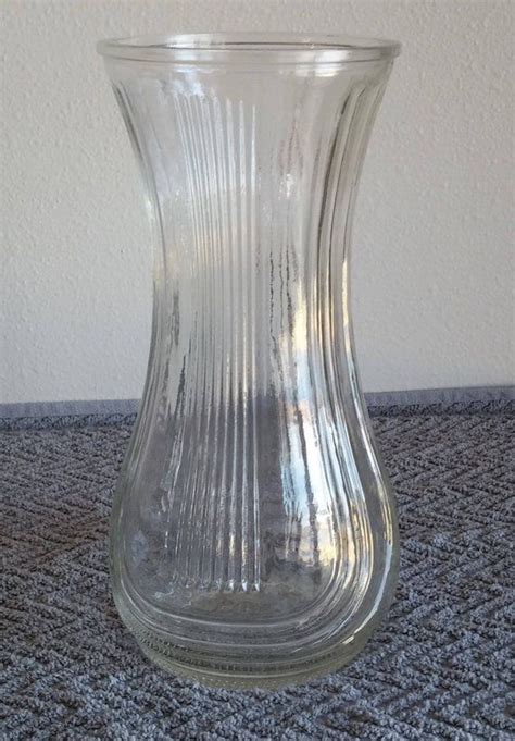 Vintage Hoosier Clear Glass Vase Vintage Flower Vase Vintage Etsy