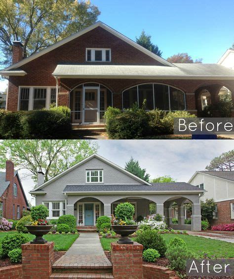 To tie the front steps in with the rest of the house, andrew coated the original brick with gray. Before and After of Dilworth home built in 1918. Painted ...