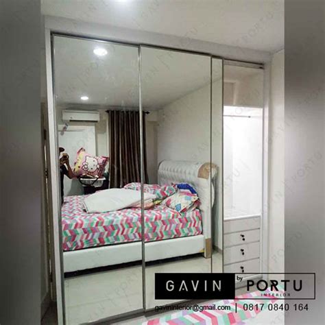 Full gantungan + 2 laci. Gambar Lemari Pakaian Sliding Cermin Project Savarna Sutra ...
