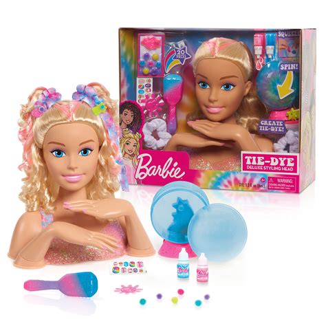 Buy Barbie Tie Dye Deluxe Piece Styling Head Blonde Hair Includes Non Toxic Dye Colors