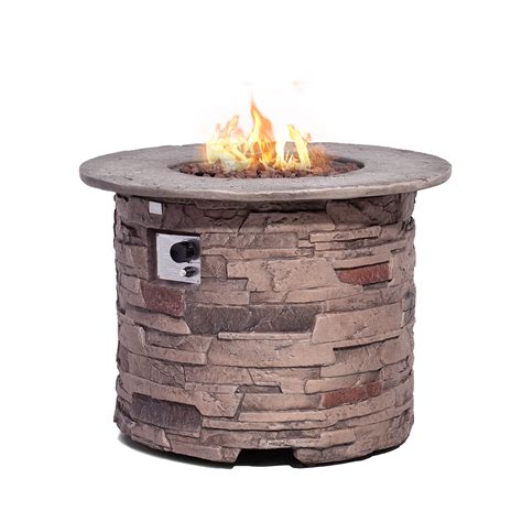 Buy Cosiest Outdoor Propane Concrete Fire Pit Table W Imitation Stone