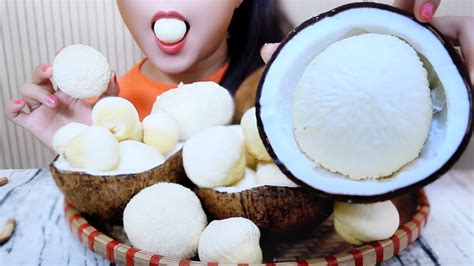 Asmr Sprouted Coconut Coconut Pulp Fluffy Soft Crunchy Eating Sounds