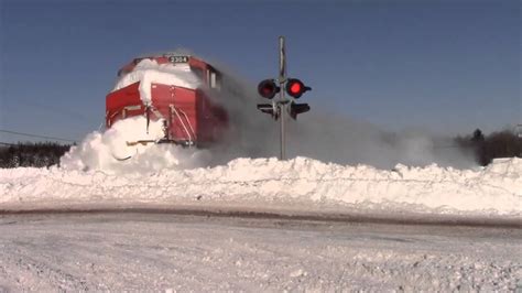 Train Plowing Through Snow O Canada Youtube