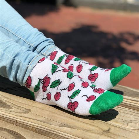 Sweet Cherry Socks Great Funny Socks Would You Like To Have It Best Socks For Cherry Season