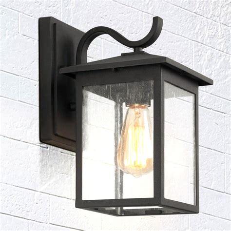 Lnc 1 Light Transitional Outdoor Wall Light Lantern Sconce With Watered