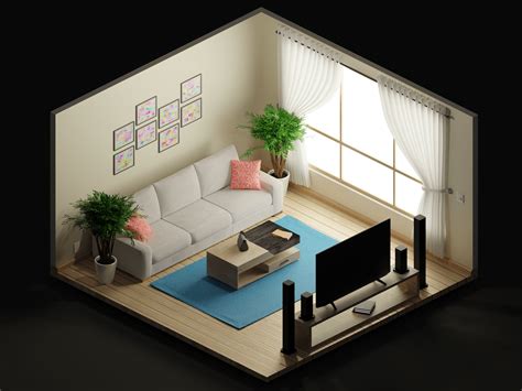 Isometric Rooms On Behance