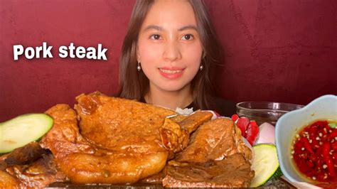 pork steak bistek tagalog mukbang panalo sa sarap 🇵🇭 youtube