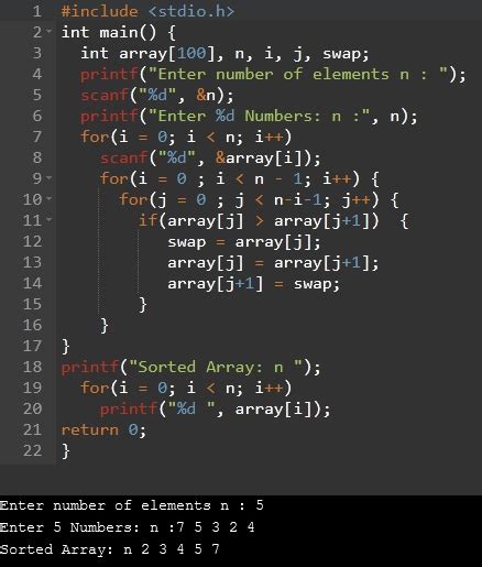 What Is Bubble Sort In C With Example Computer Notes